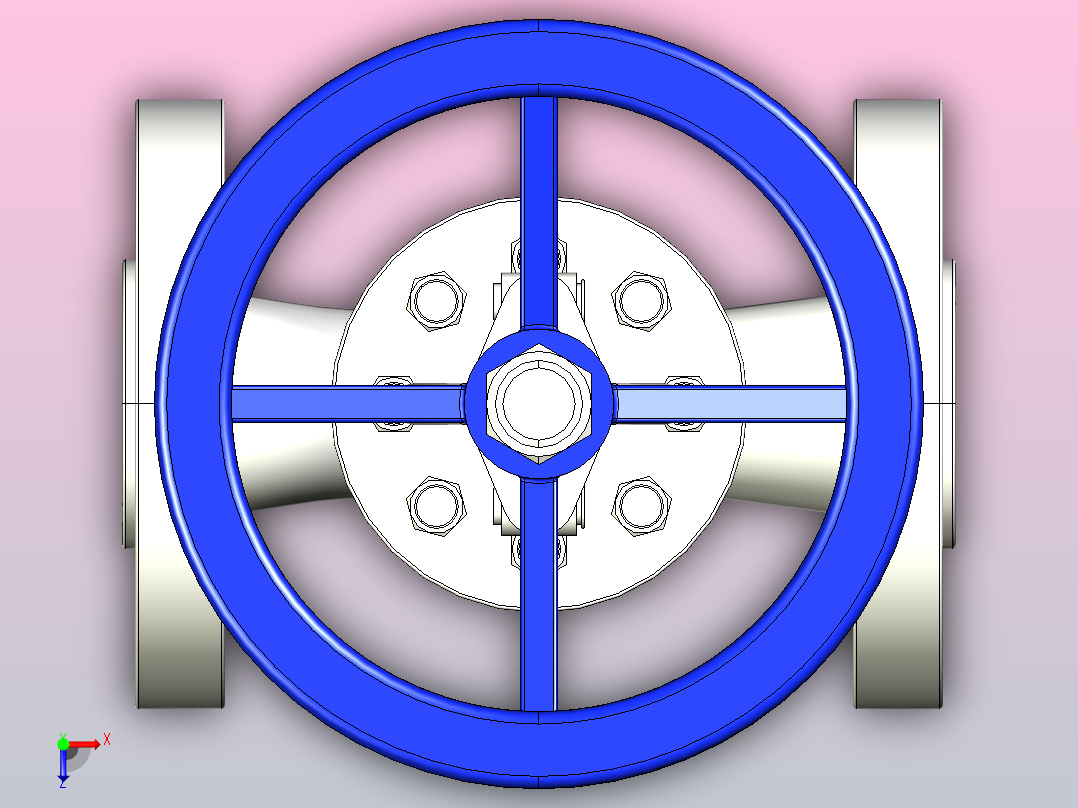 J41W-40R法兰连接截止阀[J41W-40R]DN15俯视图