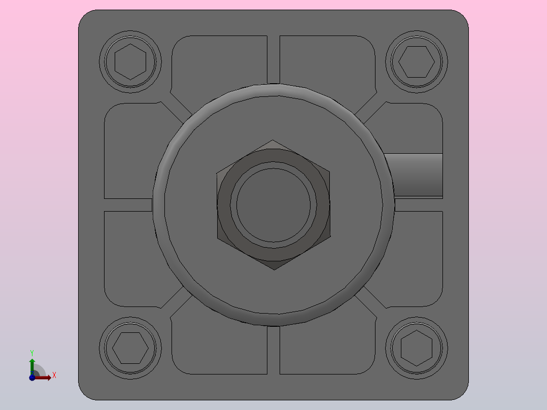 SUD双轴复动型气缸SUD32×160---CS1U前视图