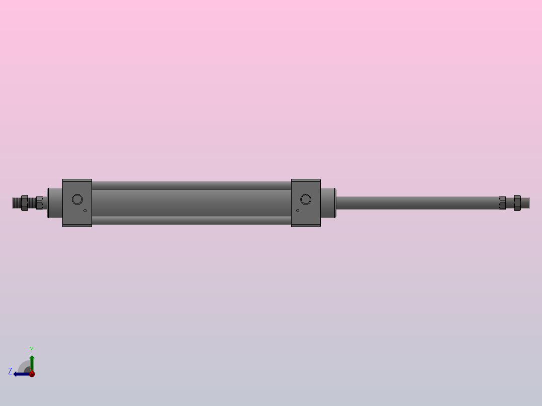 SUD双轴复动型气缸SUD32×160---CS1U右视图
