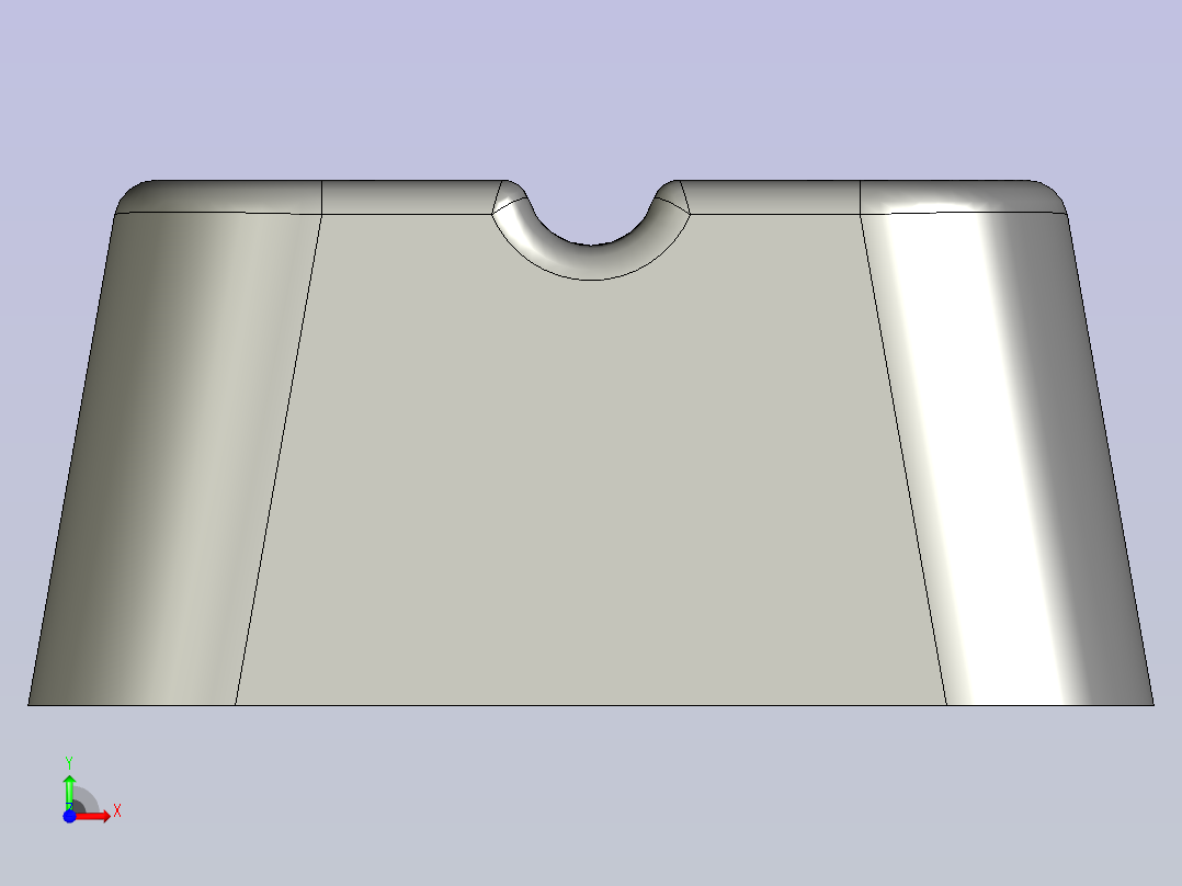 方形烟灰缸前视图