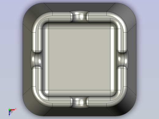 方形烟灰缸俯视缩略图