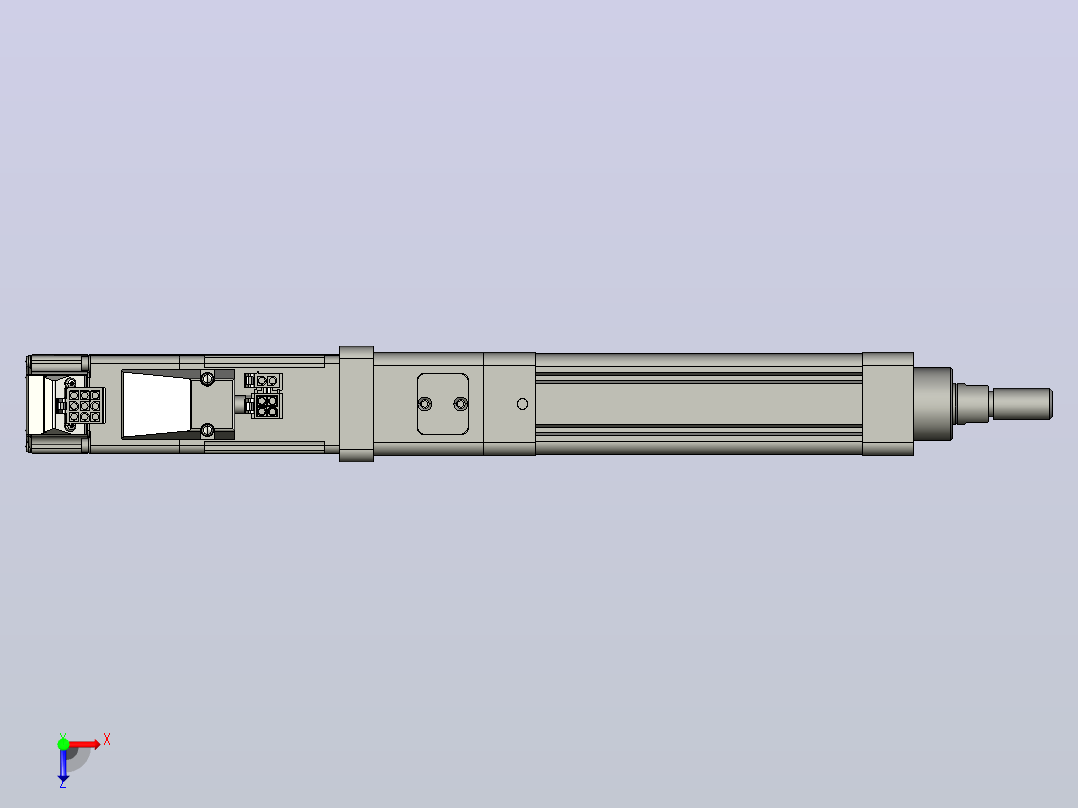 轻载电动缸TPA-ESR25-1002C-L50-M-W-P10-C3俯视图