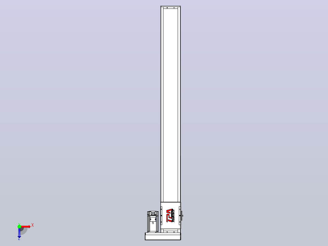 滚珠丝杠直线轴带导轨全封闭TPA-HCR-110D-1610C-L1050-ML-C-P40-N3俯视图