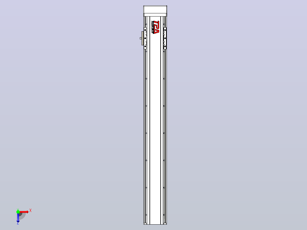 日规模组半封闭丝杆TPA-HNR-85D-1610C-L600-MP-Y-P20-N3俯视图