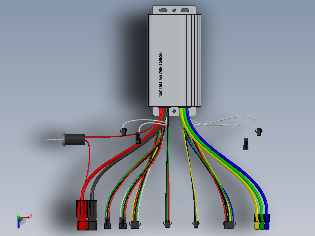 电动车零件EBIKE控制器36至72VDC45A俯视图