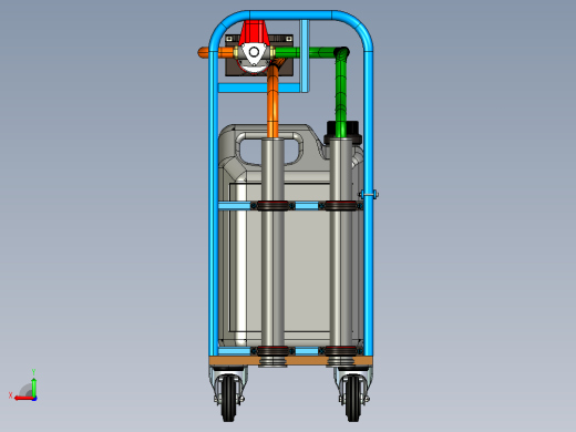 带泵的移动柴油罐推车-3x 30 L +50 Lmin传输系统后视缩略图