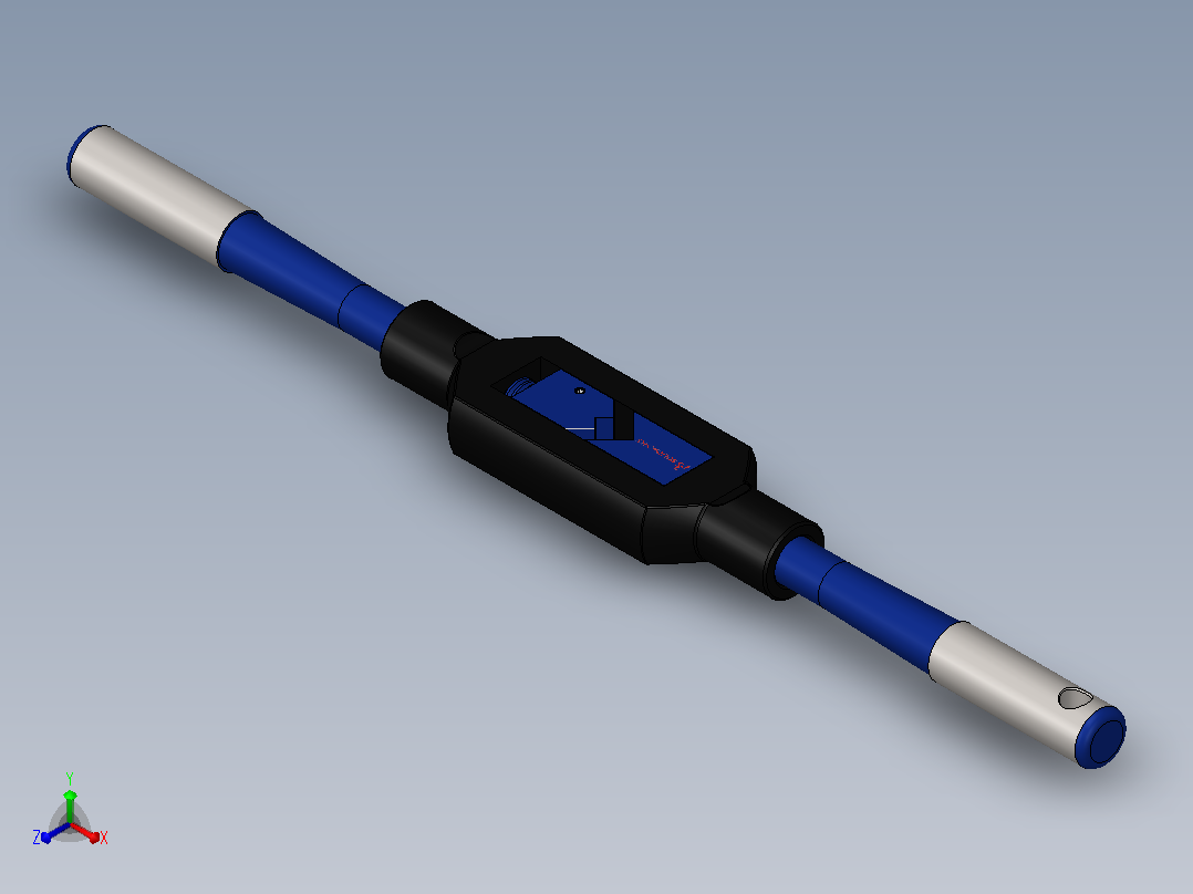 solidworks可调丝锥柄正等轴测图