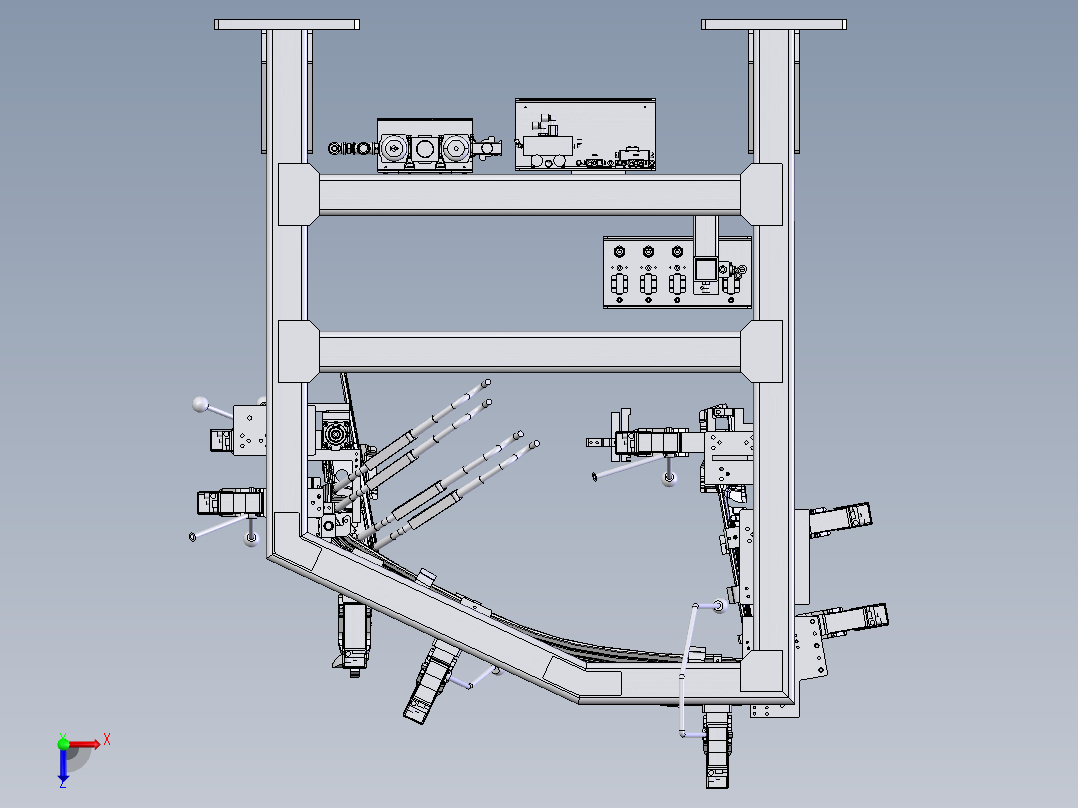 汽车门焊接工装sw20俯视图
