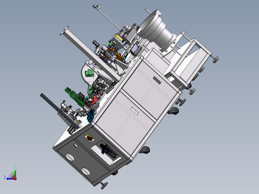 纸管音圈绕线机（含bom工程图）sw18可编辑右视缩略图