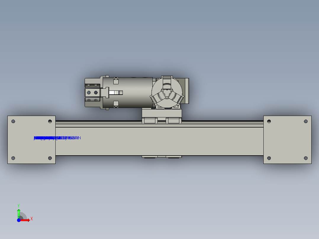 五自由度桁架机器人3D模型前视图