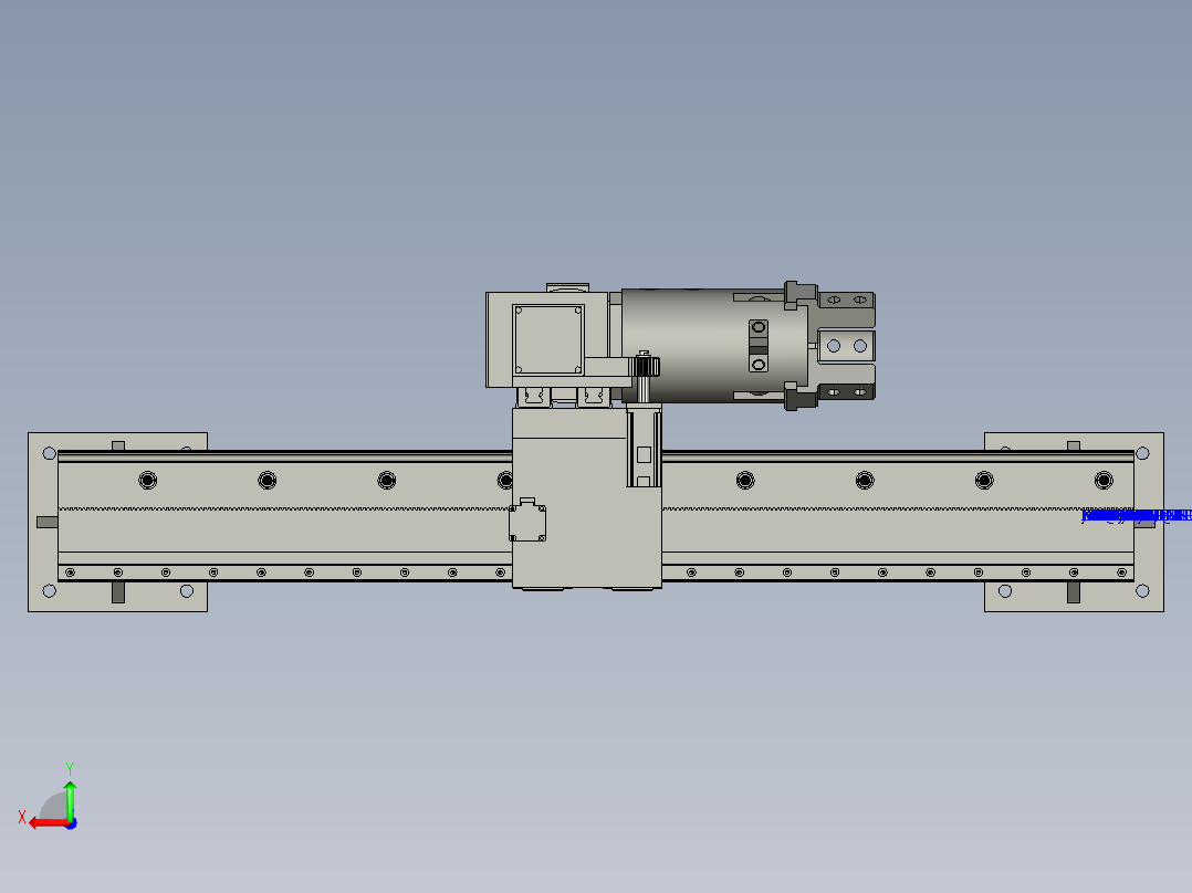 五自由度桁架机器人3D模型后视图