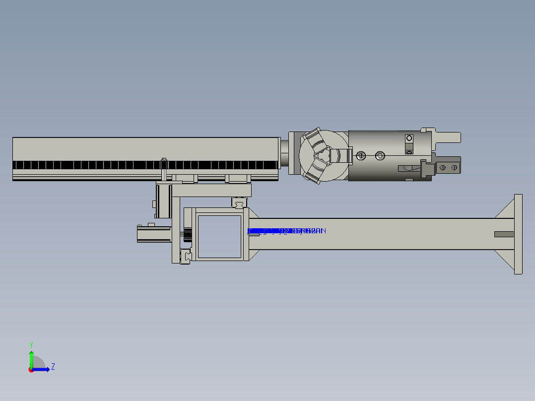 五自由度桁架机器人3D模型左视图