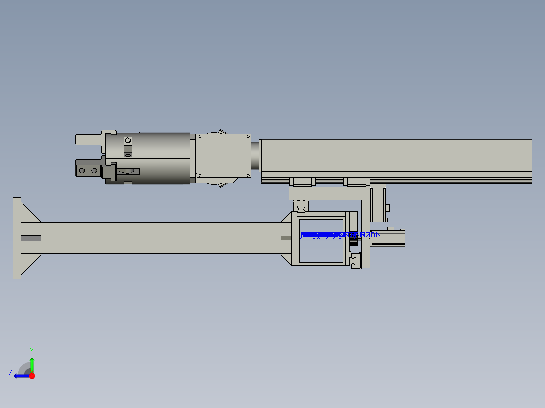 五自由度桁架机器人3D模型右视图