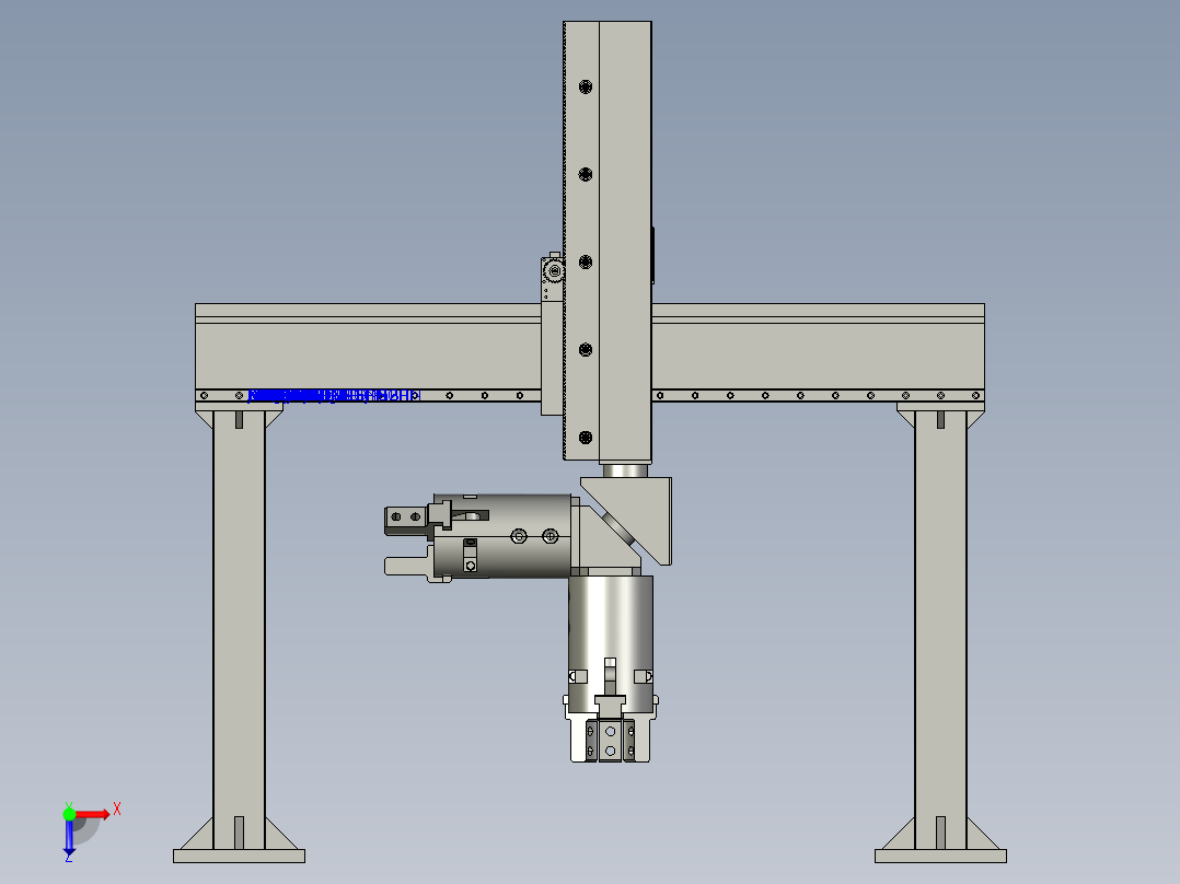 五自由度桁架机器人3D模型俯视图
