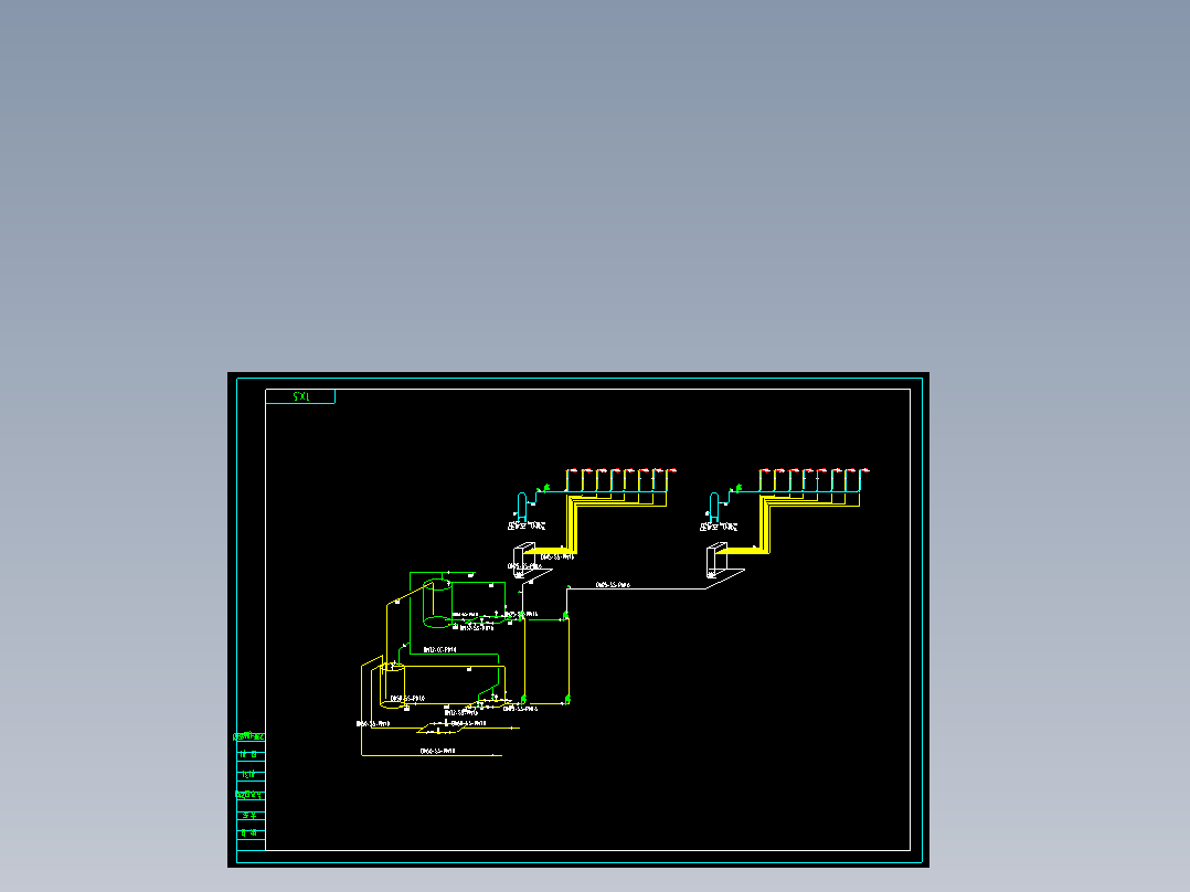 2×130th锅炉烟气脱硝脱氮SNCR脱硝工艺施工全套CAD图纸