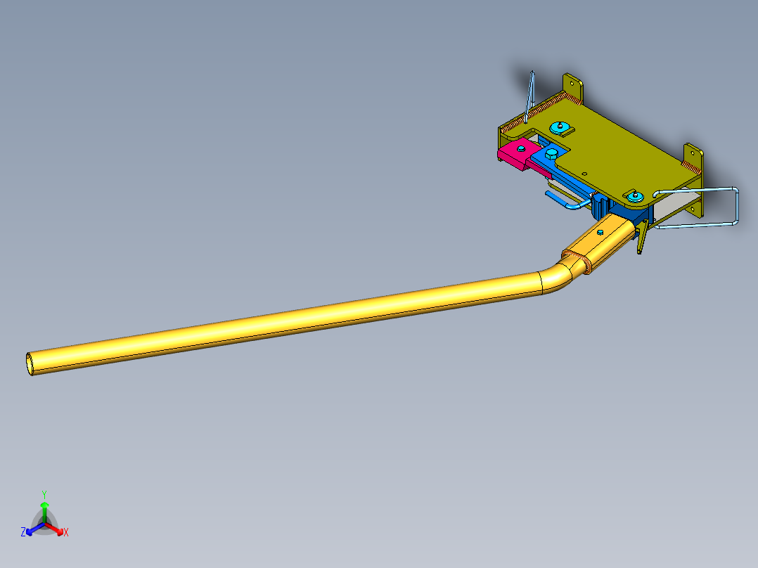 手动钢筋切断机3D数模图纸 STP格式