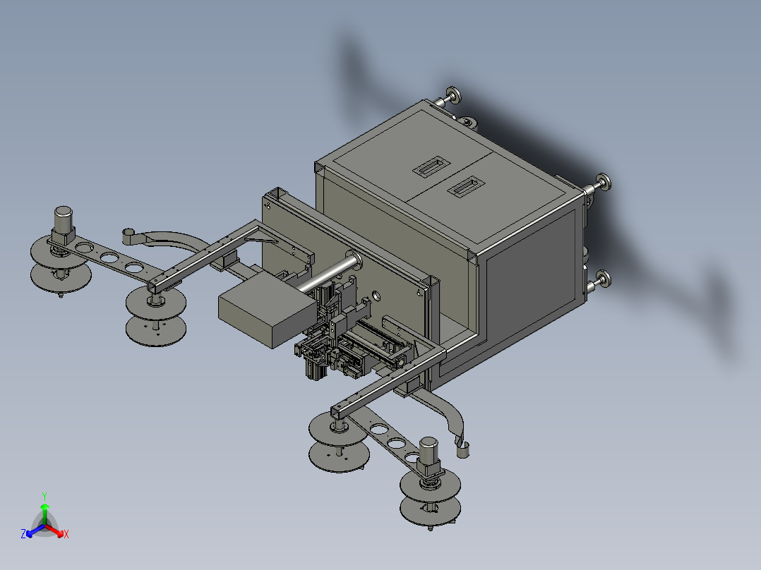 非标全自动插针裁切机3D模型