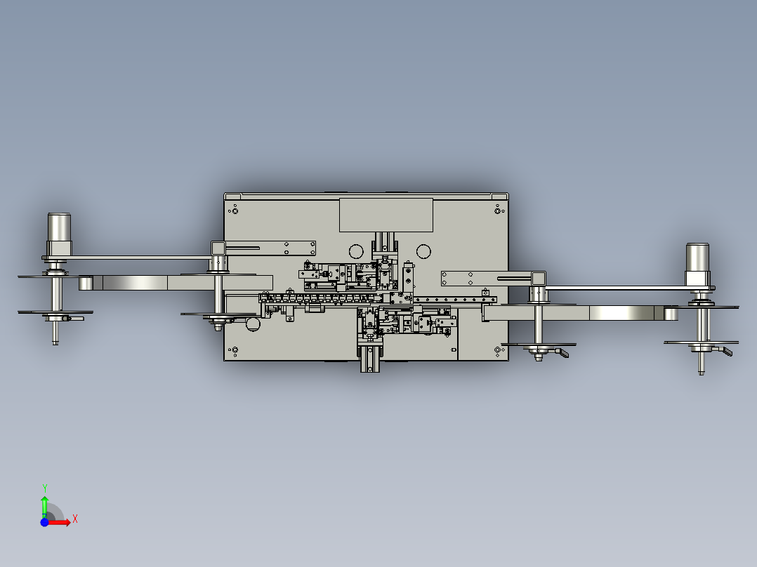 非标全自动插针裁切机3D模型前视图