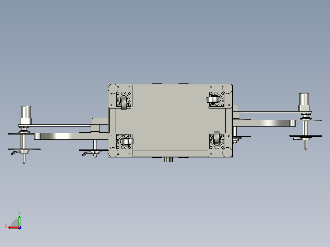非标全自动插针裁切机3D模型后视图