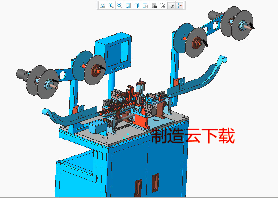 非标全自动插针裁切机3D模型