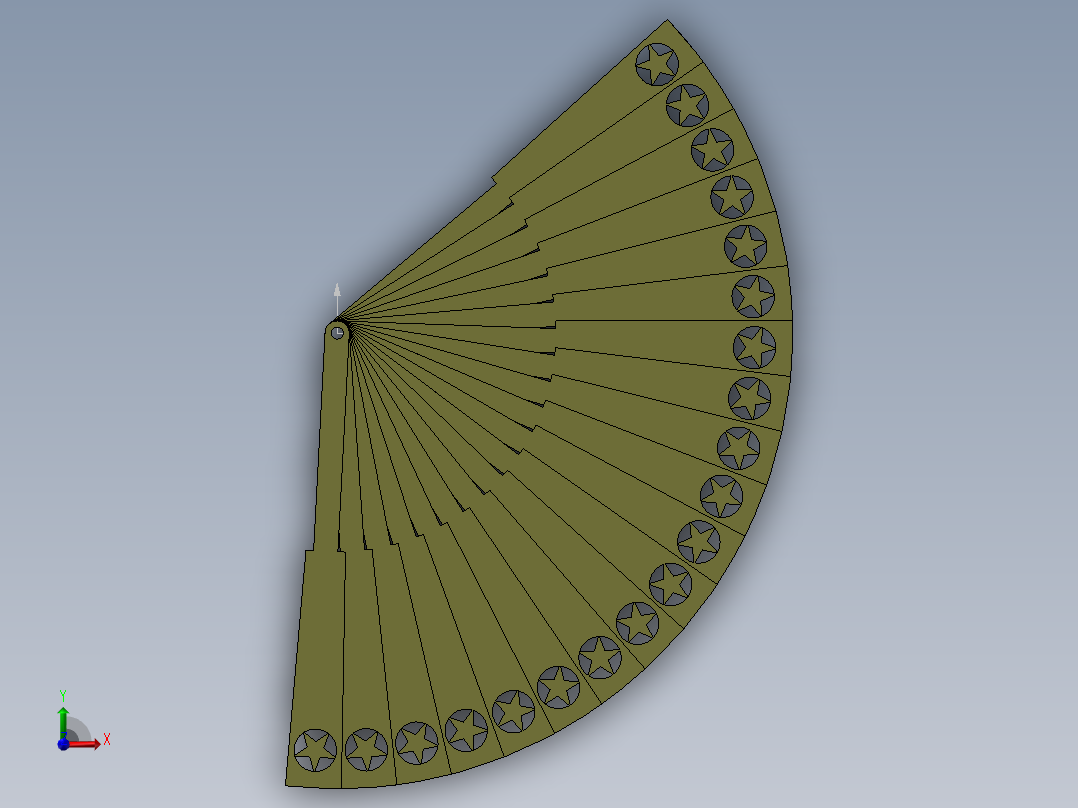扇子外形设计前视图