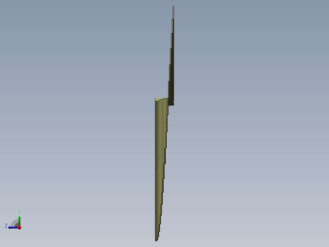 扇子外形设计右视图