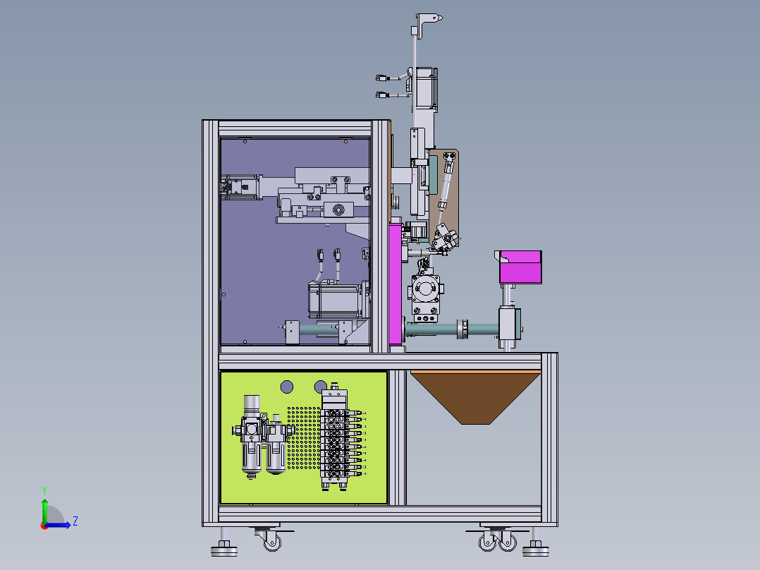 E058 电子产品绕线机左视图