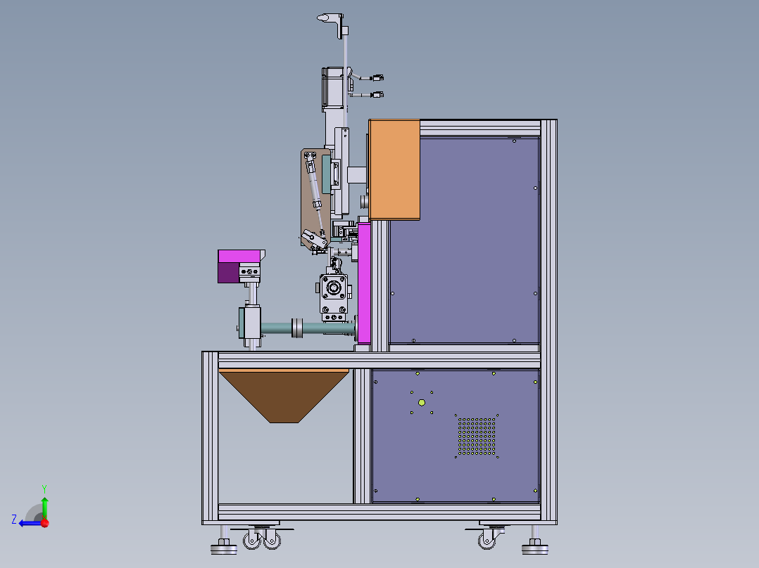 E058 电子产品绕线机右视图