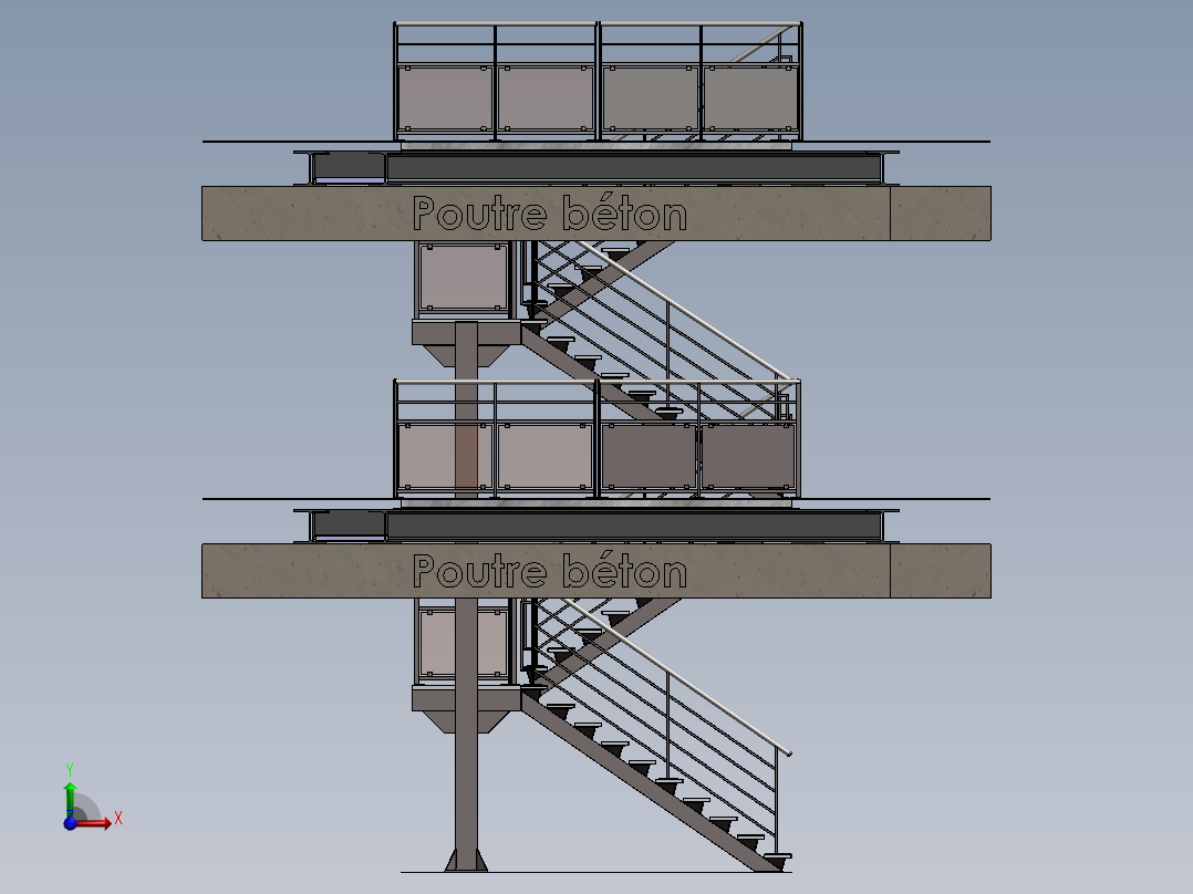 商业包公大楼楼梯设计模型