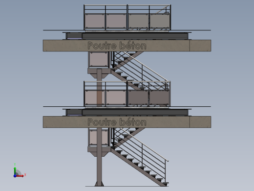 商业包公大楼楼梯设计模型
