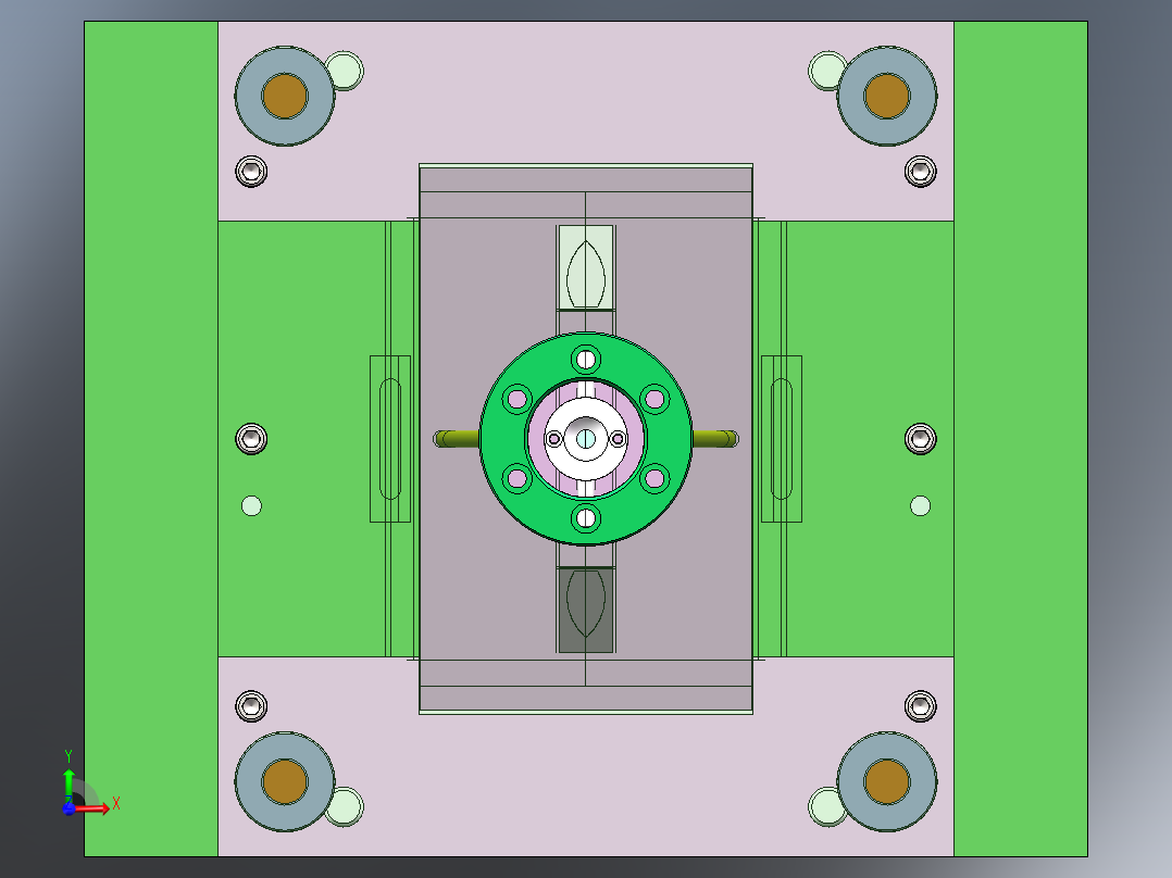 火车头塑料模具设计（全部结清）前视图