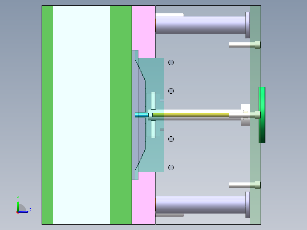火车头塑料模具设计（全部结清）左视图