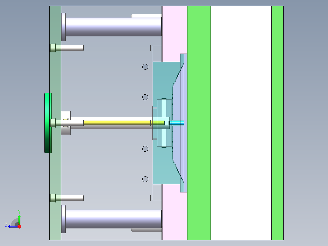 火车头塑料模具设计（全部结清）右视图