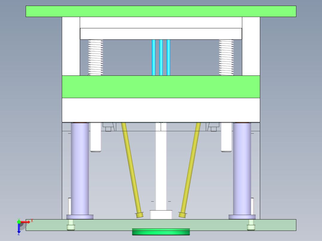 火车头塑料模具设计（全部结清）俯视图