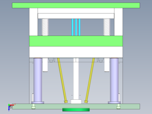 火车头塑料模具设计（全部结清）俯视缩略图