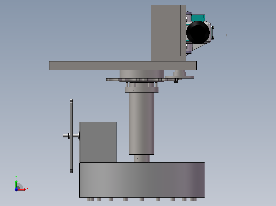FZ15S五轴加工中心的自动换刀装置前视图