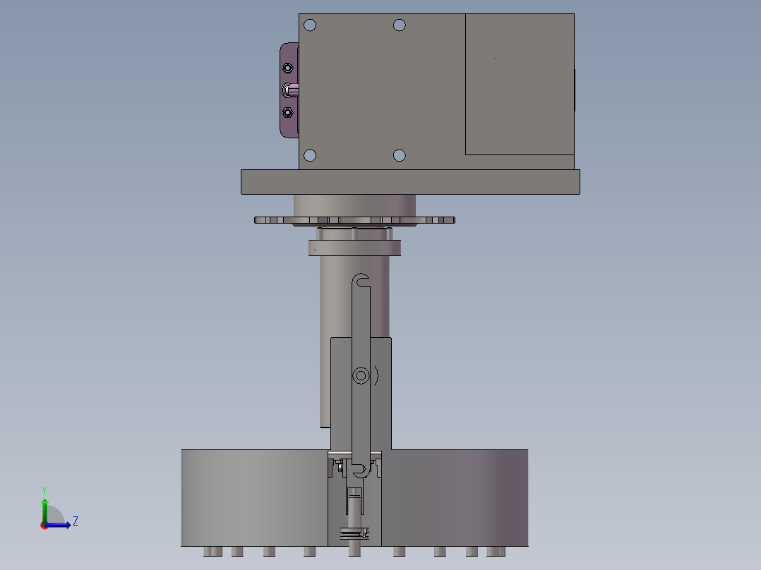 FZ15S五轴加工中心的自动换刀装置左视图