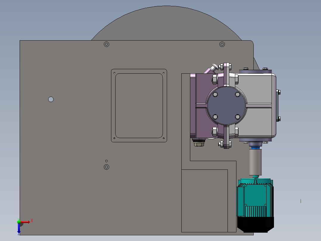FZ15S五轴加工中心的自动换刀装置俯视图