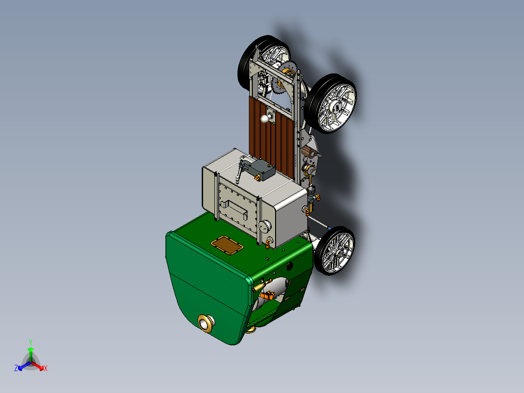 克莱顿蒸汽卡车正等轴测图