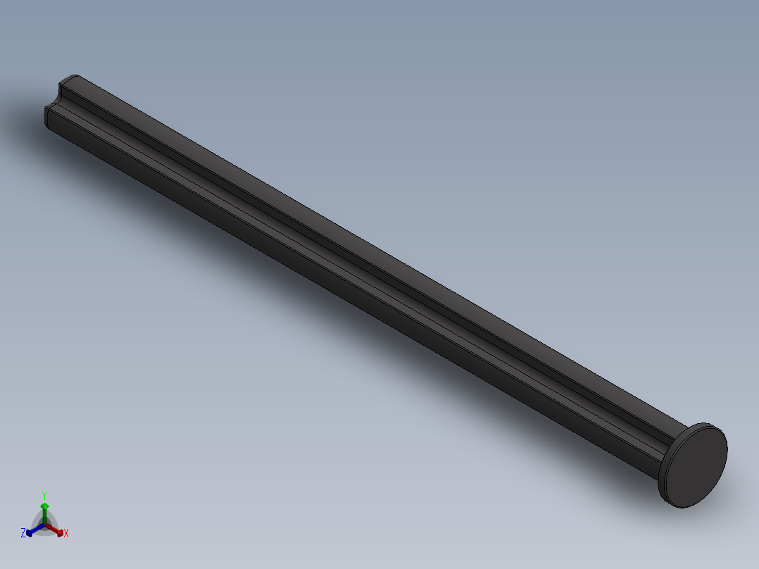 乐高机械组车桥-55013 DkStone Technic Axle 8 with Stop主视图