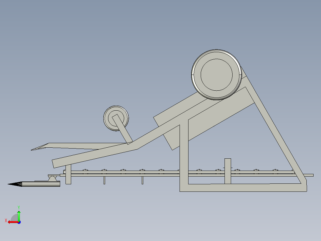胡萝卜收获机三维模型后视图