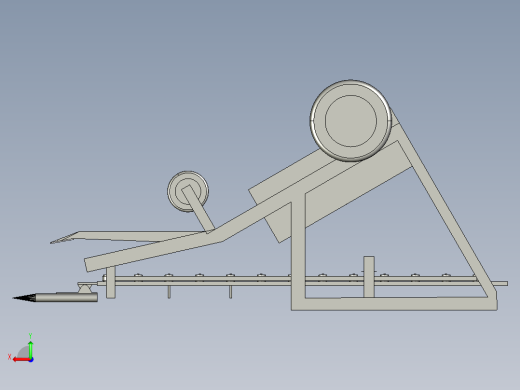 胡萝卜收获机三维模型后视缩略图