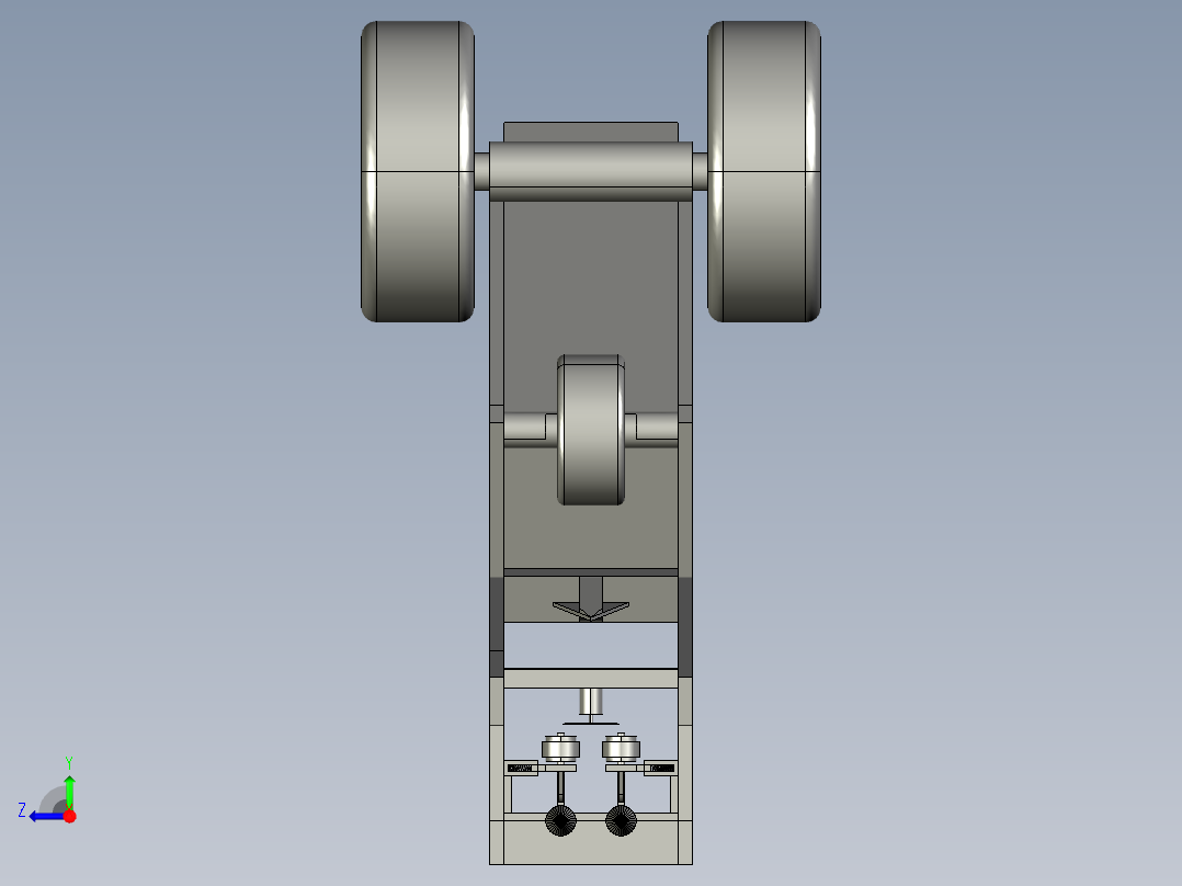 胡萝卜收获机三维模型右视图