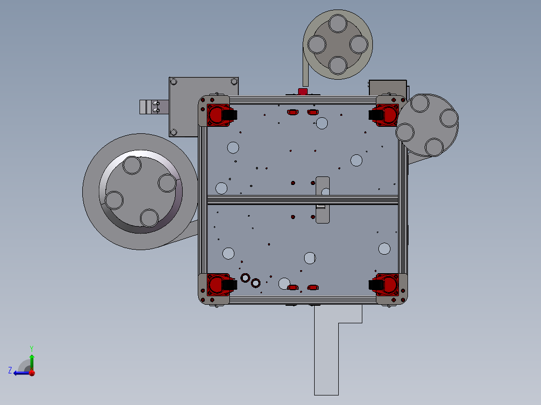 一种前盖锁螺丝自动一体机右视图