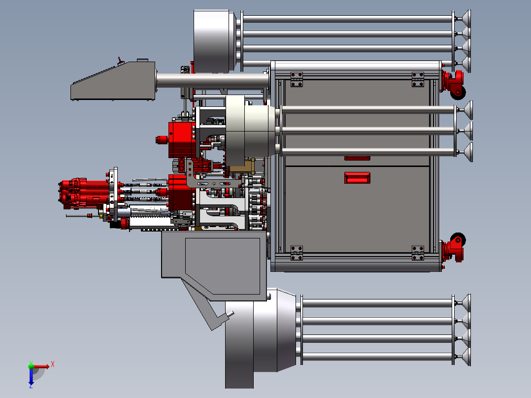 一种前盖锁螺丝自动一体机俯视图
