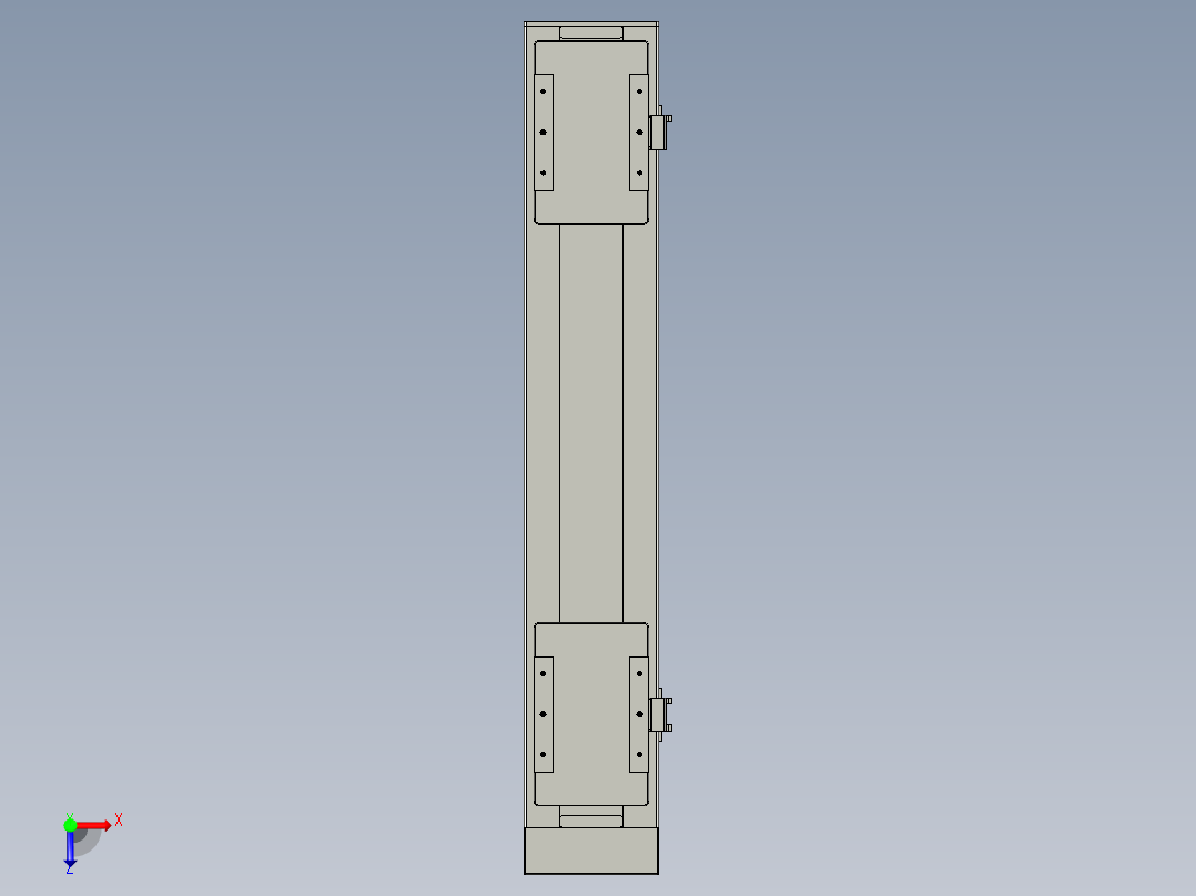 直线模组LHC14-S550-D设计图纸俯视图