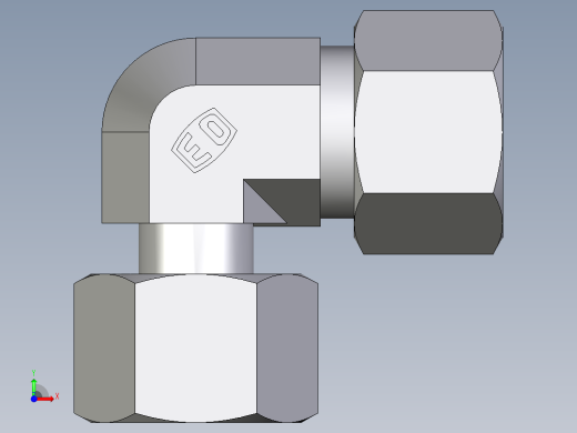 卡套式工业通用硬管接头EO_Standpipe_elbow_EVW12LCF前视缩略图