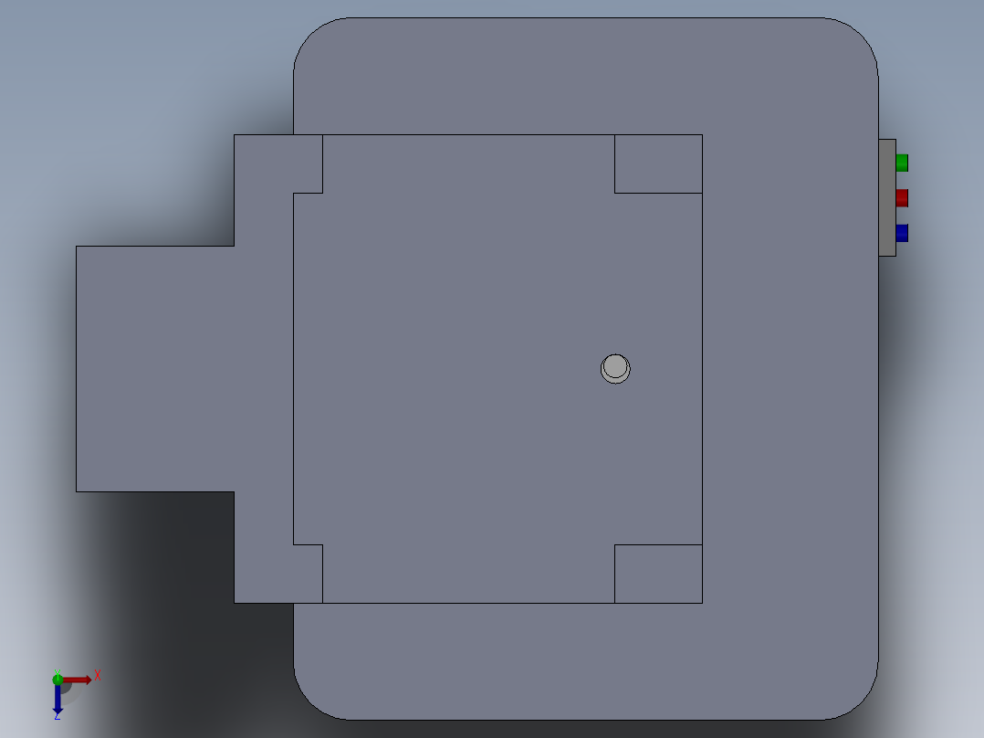 研磨机-磨床装配模型俯视图