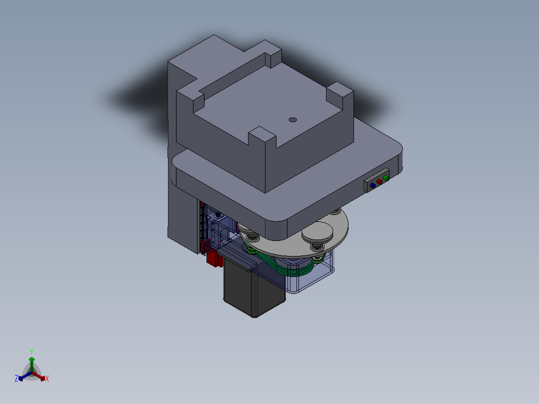 研磨机-磨床装配模型正等轴测图