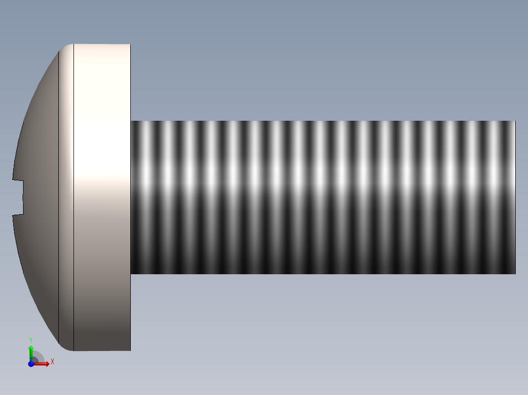 螺丝 M4 十字盘头-M4x10 Screw head.SLDPRT前视图
